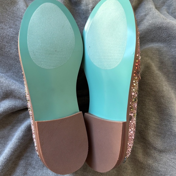 This is a pair of Betsey Johnson Aron rhinestone loafers. - Picture 7 of 7